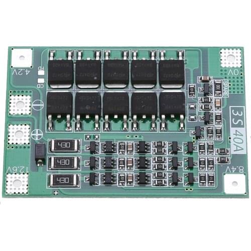 1pc Newest 3S 11.1V 12.6V 40A 18650 Li-ion Lithium Battery BMS Protection Board Replacement Batteries Charger Protection Module
