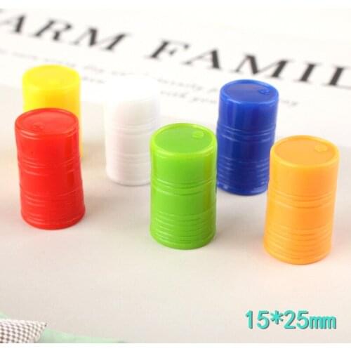 10Pcs/lot 3D Miniature Figurines Simulation Oil Cans Resin Cabochon Crafts Fairy Garden Ornaments Micro Landscape Decoration DIY