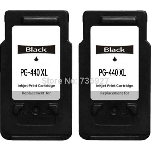 2 Black PG440 PG 440XL Remanufactured inkjet print Cartridge For Canon PIXMA MX514 MX524 MX534 MG214 MG2240 MG3120 printer