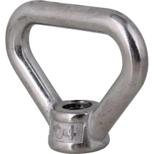 304 Stainless Steel M10 Lifting Gear Fasteners Triangle Shape Eye Nut Pack of 2