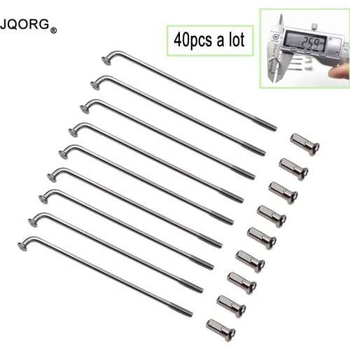 40 Pcs A Lot 12 G Diameter 2.6 mm Spokes Material 304 Stainless Steel Sliver Color BLDC Hub Motor Spokes Length Be Customized