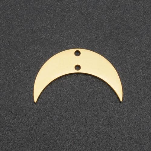 5pcs/lot 100% Stainless Steel Moon Geometric DIY Earring Charm Connector Wholesale Accpet OEM Order DIY jewelry making charms