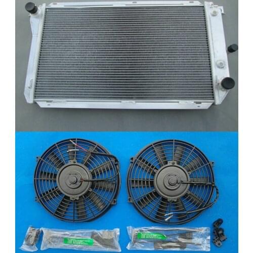 Aluminum 3 row 52mm radiator + Fans for Ford EF EF2 EL NF NL DF/L Falcon Fairline