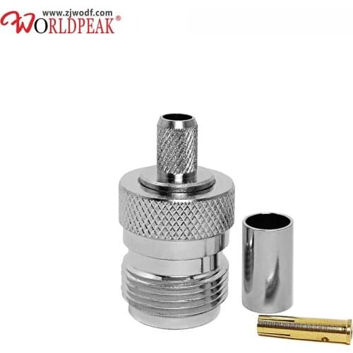 Free shipping10pcs N female straight crimp curly connector for H155 cable