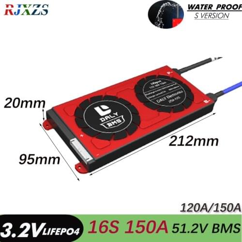 BMS 16S 150A/120A Same prot 48V version Water Proof LiFePO4 BMS/PCM/PCB battery board for LiFePO4 Battery Cell w/ Balance