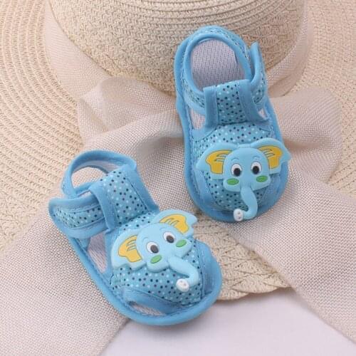 Wholesale new cartoon summer baby shoes elephant baby sandal cloth soft solo sandals baby shoes for 0-1 year old Baby TL29