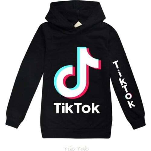 Tik Tok Autumn and winter childrens hoodies trendy fashion boys and girls hoodies warm sweaters little girls clothing