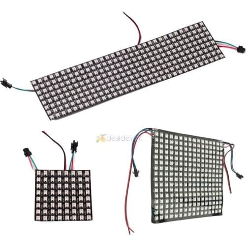 WS2812B Panel Screen 8*8,16*16,8*32 Pixel 256 Pixels Digital Flexible LED Programmed Individually Addressable Full Color DC5V