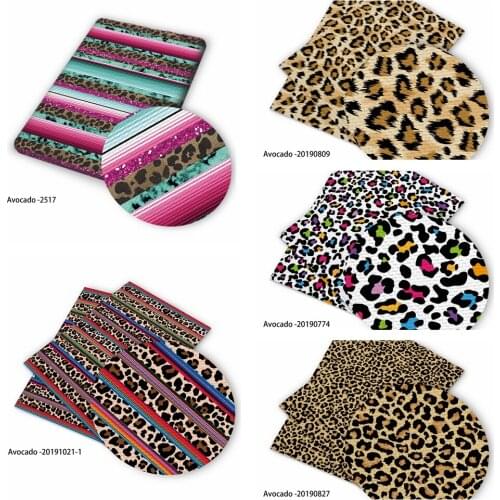 Huangtao Diy 50X150cm Leopard Printing Cartoon Character Pattern Double Brush Poly Fabric By Yard 100% Polyester Fabric