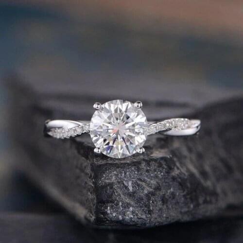 Classic Gold Plated Twisted Delicate Zircon Ring Engagement Ring Twist Infinity Wedding Bands Bridal Ring Anniversary Jewelry