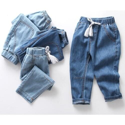 Lawadka Summer Thin Kids Boys Girls Jeans Pants Cotton Children Boy Girl Trousers Casual Denim High Quality Age for 2-10Years