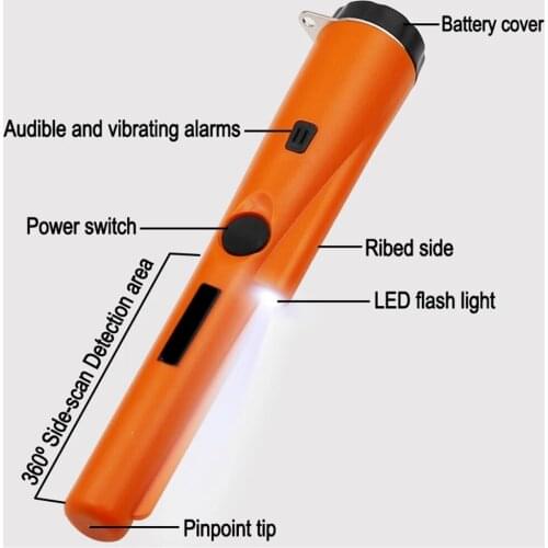 IP68 waterproof High Sensitivity Metal Positioning Rod Metal Detector 3 Modes Of Metal Detection Searching Instrument