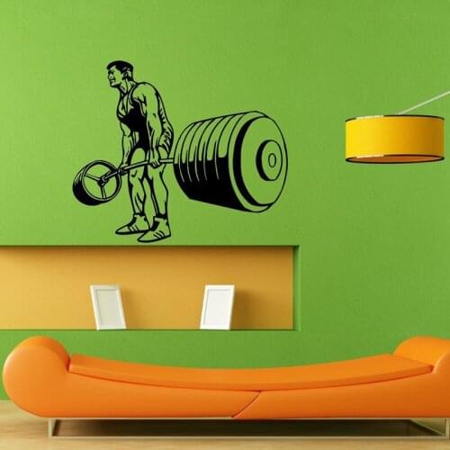 Gym Sticker Fitness Decal Body-building Posters Vinyl Wall Decals Pegatina Quadro Parede Decor Mural Gym Sticker