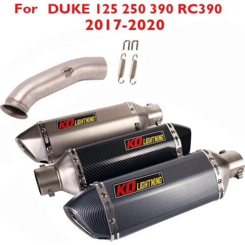 Motorcycle Slip on Exhaust Connect Link Pipe Muffler Tip Silencer Escape for KTM DUKE 125 250 390 RC390 2017-2020