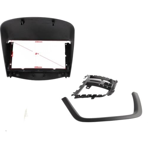 New Black ABS Plastic Trim Frame Replace For PEUGEOT 207 Refit Car Android DVD Radio Navigation Dsahboard