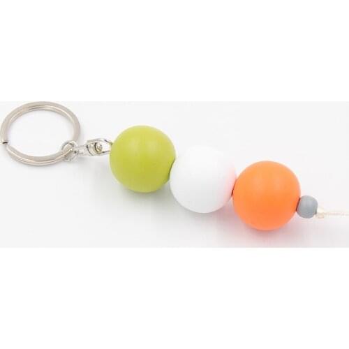 2019 New Wooden Beads Keychain For Bag For Girls Gift