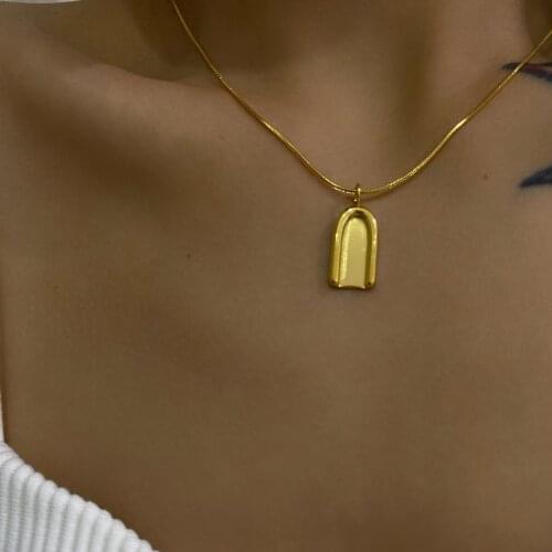 2021 Dazan New Boho Charm Chunky Gift To Mother Wedding Day Korean 18k Necklaces Women Gold Plated For Party