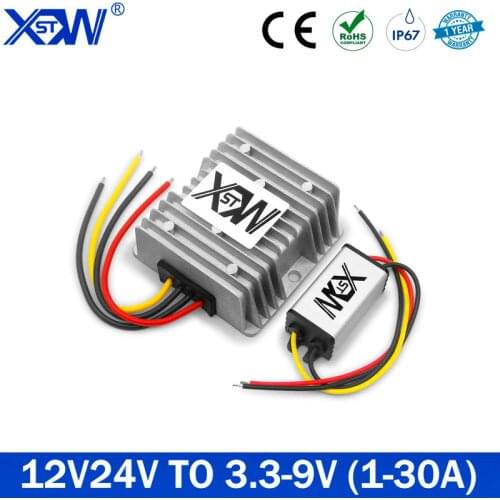 DC to DC Buck Converter 12V 24V to 3.7V 3.3V 4.2V 6V 7.5V 9V Power Voltage Regulator Converter 12 volt Power Supply for Car