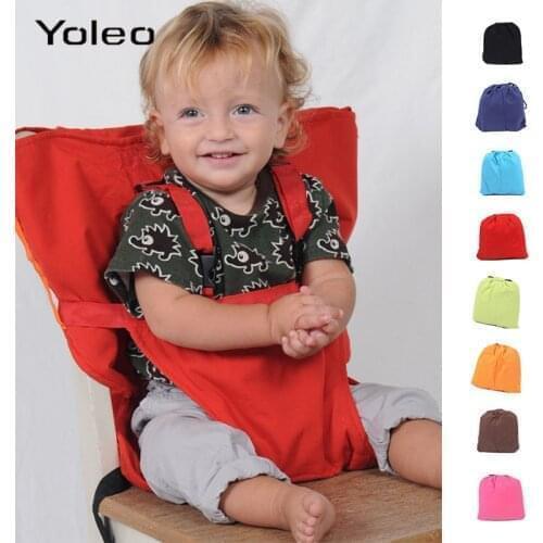 Portable Baby Seat Kids Chair Travel Foldable Washable Infant Baby Lunch Dinning Cover Seat Saftety Belt Feeding High Chair