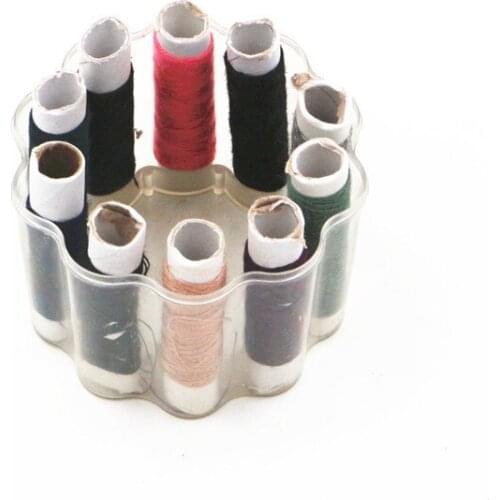 Simple Household sewing tools set manual hand sewing needle disc / thimble / line / ruler sewing kit Home tool needle bag QW031