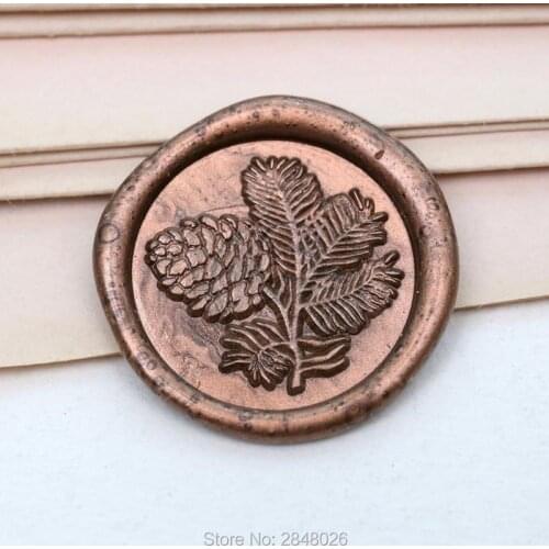 Pine cone Seal Stamp,plant seal stamp,pine branch Wax Seal Stamp Kit, Party seals,gift packing Harvest party seal