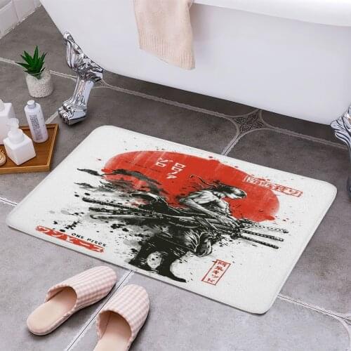 Zoro Samurai Wano Kuni Arc Anti-slip Modern Area Rugs Living Room Balcony Bathroom Printed Carpet Doormat Hallway Bath Mat