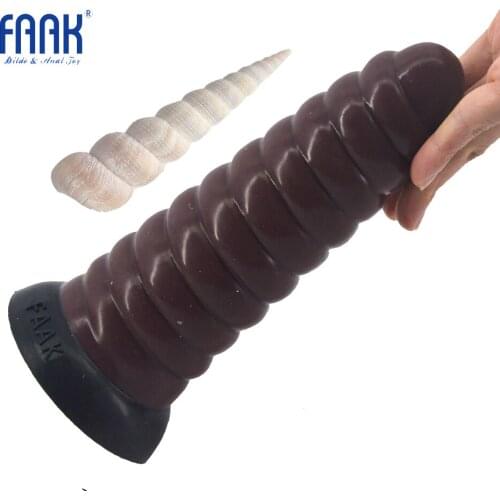 Spiral Dick Stitching Color Brown Black Big Dildo Silicone Anal Plug Suction Sex Toy Huge Penis Adult Masturbation Device