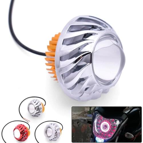 Motorcycle LED Headlights Angel Eyes Hi/Lo/Strobe Beam Lamp For Yamaha YQ50 Aerox MBK Nitro xt600 nvx155 aerox155 nvx aerox 155