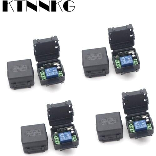 4pcs/set DC 12V 1Gang Remote Relay Module Wireless Electronic Door Relay Switch RF 433MHz Remote Garage Poower Control Drop ship