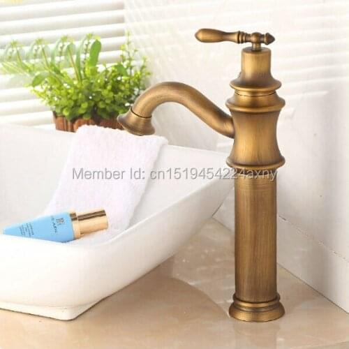 GIZERO Vintage Style Antique Copper faucet bathroom faucets brass finish washbasin taps Wholesale And Retail GI64