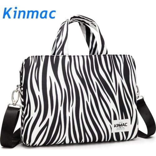 Brand Kinmac Waterproof Messenger Laptop Bag 13,14,15,15.6 inch, Zebra Pattern Case For MacBook Air Pro13.3,15.4 Dropship F121
