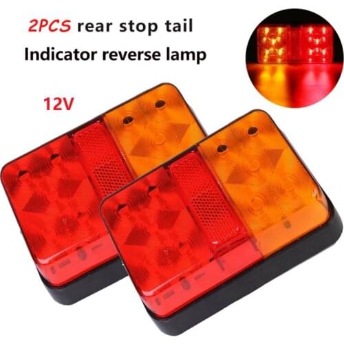 20LED Car Tail Light Taillight Turn Signal Lights Indicator Stop Lamp Rear Brake Light For Truck Boat Trailer Truck RV Lighting