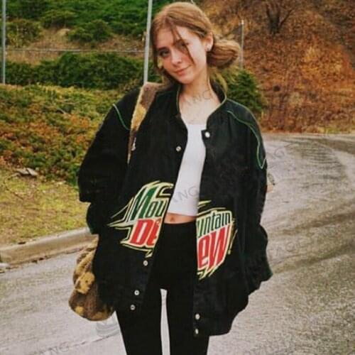 B-TOTO American Retro Black Tide Brand Alphabet Baseball Jacket Female Tide Ins European And American Streets