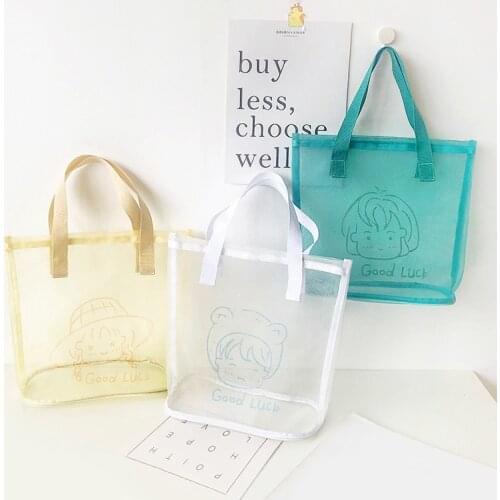 2021 Womens Bag Shopper Small Canvas Bag Female Shoulder Bag Designers Handbags Mesh Beach Bag Mini Cute Tote Bags