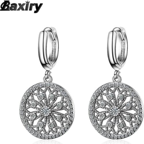 New 925 Sterling Silver Gold Hoop Earrings Fashion Jewelry Original Designer Round Vintage Dangle Huggie Earring For Women 2021