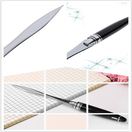 1PC Useful Black Office School Letter Opener Cut Paper Tool Letter Supplies Cutter Tool Business Cut Paper Utility Knife Supply