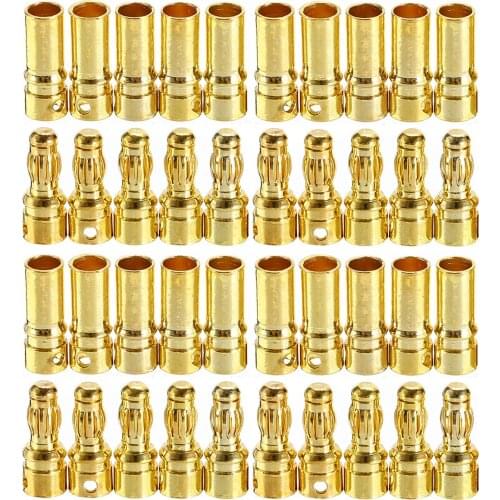 20Pair New Arrival 3.5mm Bullet Banana Plug Connector Set High Quality Male to Female Convertor Cable for RC Battery ESC Motor