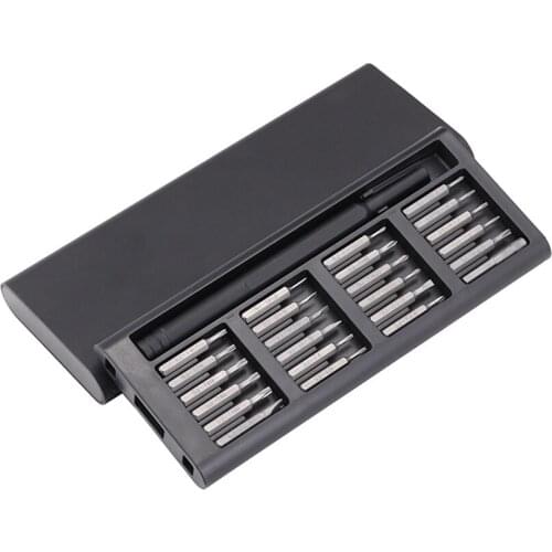 25 in 1 Precision Magnetic Screwdriver Bits Kit Multi-functional Handheld Repair Tools Screwdrivers Set With Aluminum Alloy Box