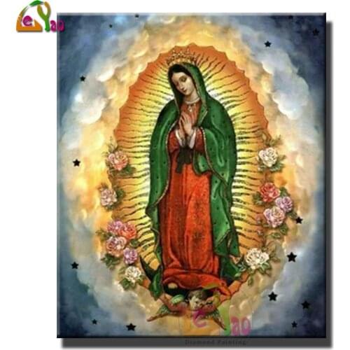5D Diy Diamond Painting Virgin Mary Guadalupe Picture Of Rhinestones Diamond Embroidery Religion Full Diamond Mosaic Home Decor