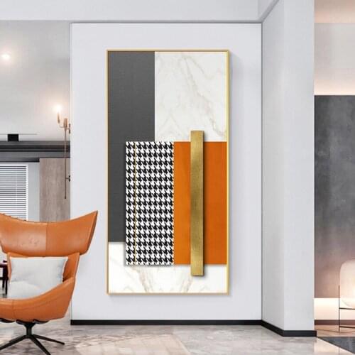Abstract Minimalist Canvas Painting Orange Color Posters and Prints Modern Wall Pictures for Living Room Gallery Home Decoration