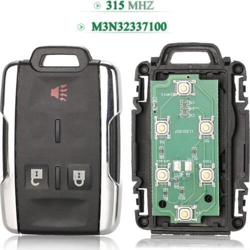 Bilchave 3 Buttons 315Mhz Remote Car Key Fob For Chevrolet Silverado Colorado 2014-2018 For GMC M3N32337100