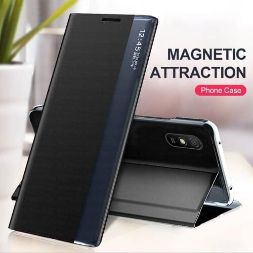 Redmi 9a 9c case smart Cloth Fabric Flip cases For xiaomi redmi note 9s redmy not 9 pro note9 s stand phone magnetic cover funda