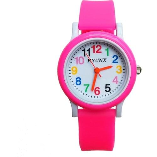 2019 New Arrival quartz children watch Silicone Band learn to time number watches kids christmas gift Digital electronics Watch
