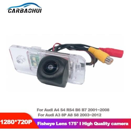 For Audi A4 S4 RS4 B6 B72001~2008 For Audi A3 8P A8 S8 2003~2012 Car Reversing Back Up Camera Fish Eyes Night Vision Waterproof