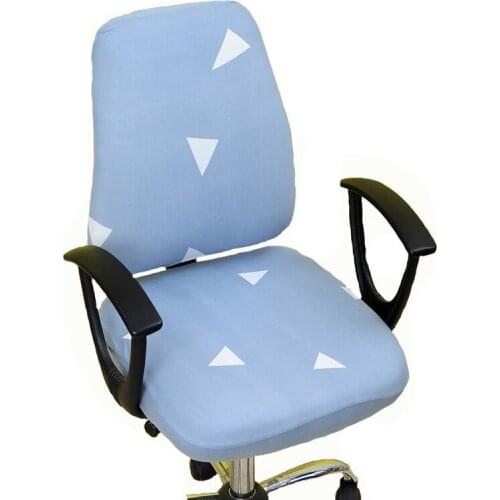 Europe Style Office Chair Cover Spandex Cover On Seat Chair Printed Slipcovers For Office 2pcs/set Chair Back Cover+ Chair Case