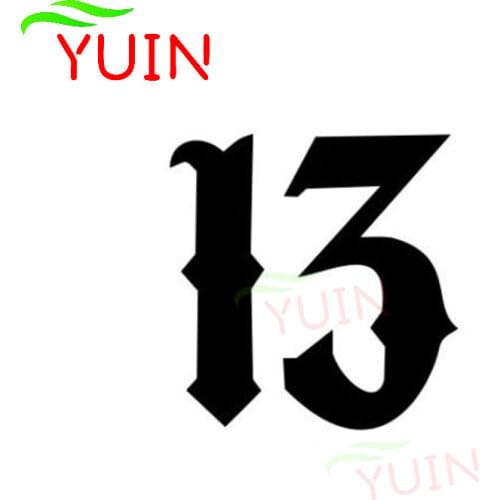 Personality Art Font 13 Auto Styling Car Sticker Fashion PVC Bumper Decoration Accessories Waterproof Sunscreen Decal