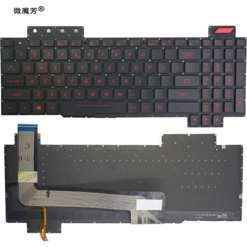 US Backlit laptop keyboard for ASUS ROG FX503 FX503V FX503VM FX503VD FX63 FX63V FX63VD FX63VM ZX63V 90NR0GN1-R31US0
