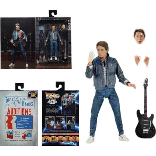Marty McFly Doc Brown Figure NECA Back To The Future Ⅱ Sports Almanac Martin (1985) Biff Tannen Model Toy Doll