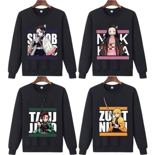 New Design Adults Anime Demon Slayer Cosplay Digital Printing 3D Trend Casual Hooded Sweater for Men and Women Hoodies