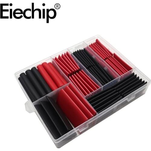 74pcs Heat Shrink Sleeving Tube Assorted kit, Polyolefin Insulation Sleev Electrical Connection Wire Cable termoretractil 2:1